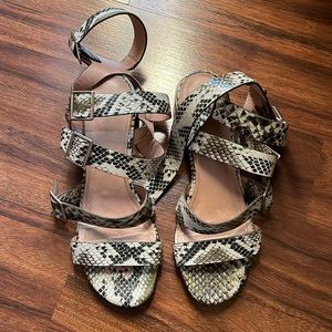 Topshop Sandals (snake print)